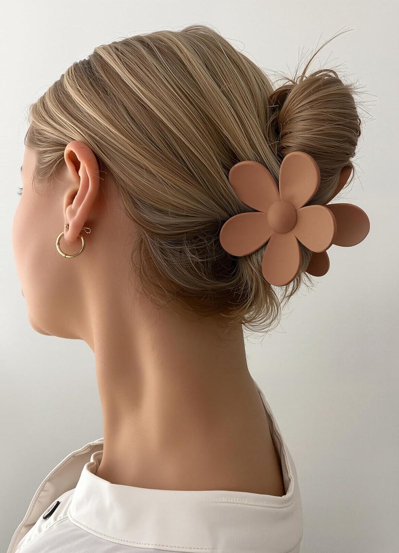 Sunolga 8PCS Hair Clips for Women, Flower Claw Clips for Thick Hair, Non-Slip Hair Accessories with Multi-Styles, Different Color Hair Claw Clips and Variety Pack, Ideal for Girls - Image 4